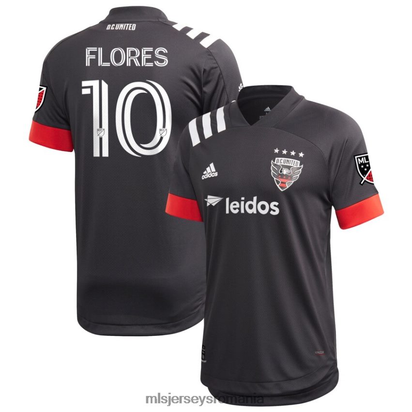 MLS Jerseys tricoubărbați DC. united edison flores adidas negru 2020 primar authentic tricou 6R82NH1375