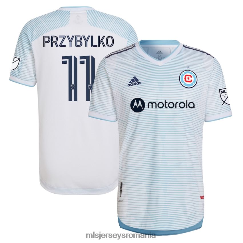MLS Jerseys tricoubărbați Chicago Fire adidas alb 2022 lakefront kit tricou de jucător autentic 6R82NH1523