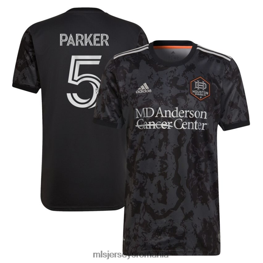 MLS Jerseys tricoubărbați Houston Dynamo Fc Tim Parker adidas negru 2022 the Bayou City Replica tricou de jucător 6R82NH1027