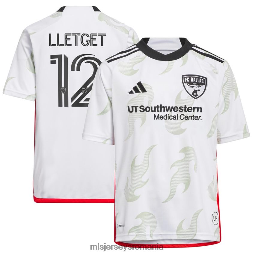 MLS Jerseys tricoucopii fc dallas sebastian lletget adidas alb 2023 burn baby burn replica tricou de jucător 6R82NH1123